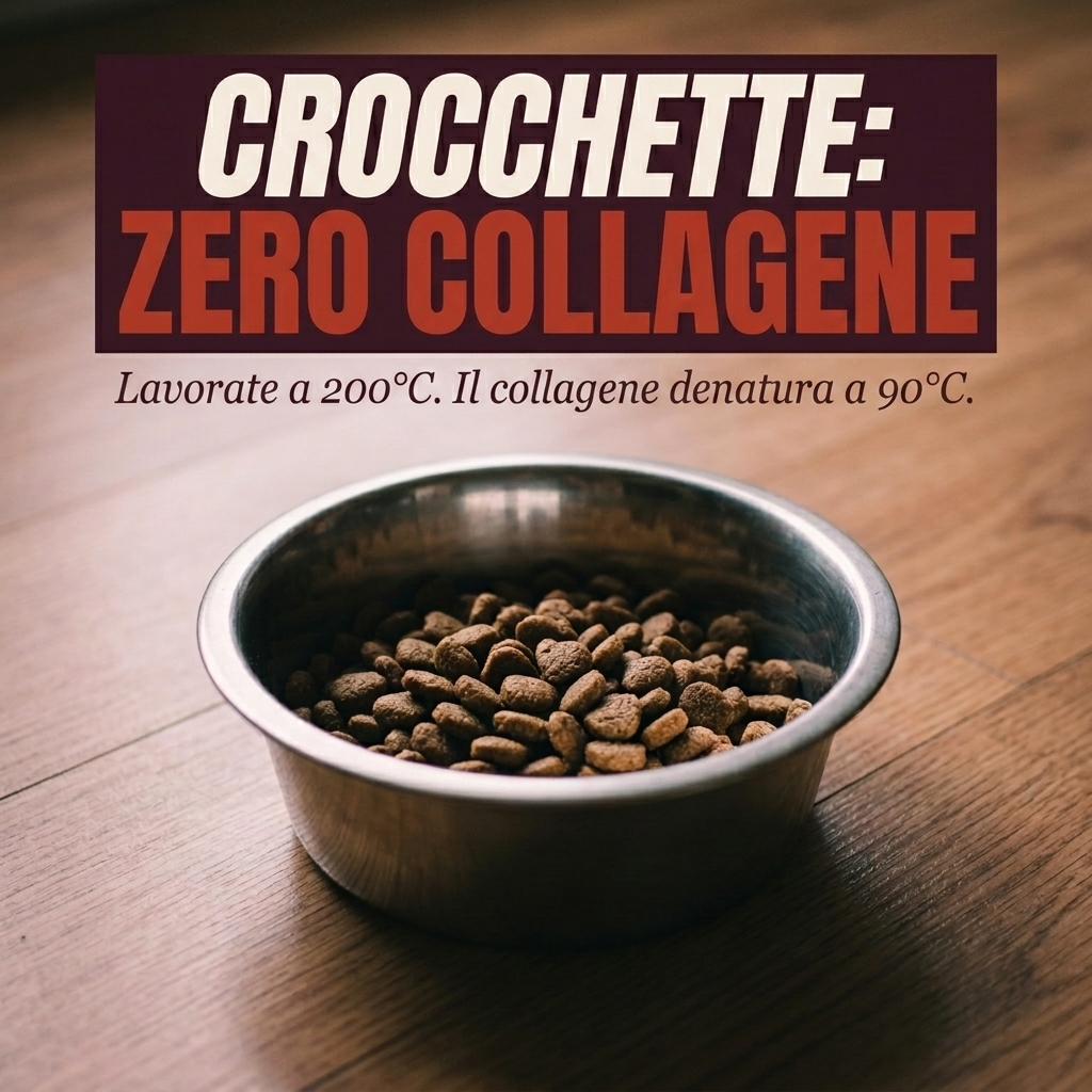 Kibble: zero collagen — processed at 200°C